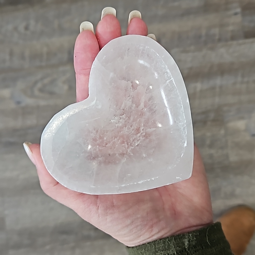 Selenite Charging Bowl Heart